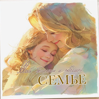 Открытка "Моей бесценной и любящей семье" Mi099