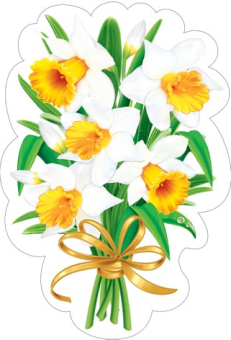 Украшение на скотче "Цветы" 7-65-8045