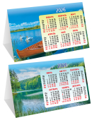 Настольный календарь-домик (складной) на 2026 год "Природа. День на озере" КДС-26-029