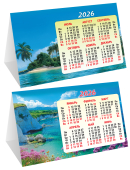 Настольный календарь-домик (складной) на 2026 год "Природа. Морское побережье" КДС-26-030