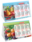 Настольный календарь-домик (складной) на 2026 год "Натюрморты. Сочные персики и груши" КДС-26-036