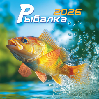 БОЛЬШОЙ перекидной настенный календарь на скрепке на 2026 год "Рыбалка" БПК-26-039 (в упаковке)