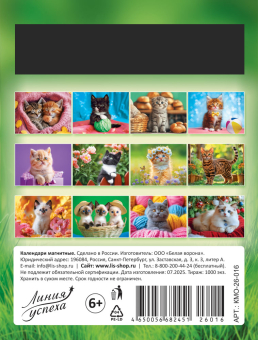 Календарь на магните на 2026 год "Котята" КМО-26-016 (в упаковке)