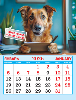 Календарь на магните на 2026 год "Забавные собаки" КМО-26-019 (в упаковке) Календарь на магните на 2026 год "Забавные собаки" КМО-26-019 (в упаковке)