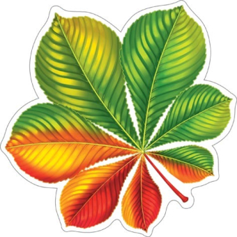 Украшение на скотче "Каштановый лист" 7-65-193