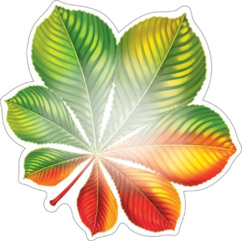 Украшение на скотче "Каштановый лист" 7-65-193