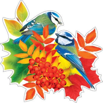 Украшение на скотче "Синицы в осенней листве" 7-65-207