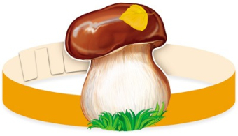 Маска-ободок на голову "Гриб Боровик" МА-12076