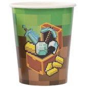 Праздничные бумажные стаканы "Пиксели" 1502-6172