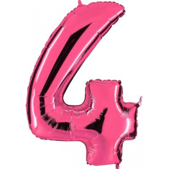 Фольгированный шар "4" цвет Pink Розовый 1207-2182