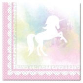 Праздничные бумажные салфетки "Единорог Акварель" 1502-3214