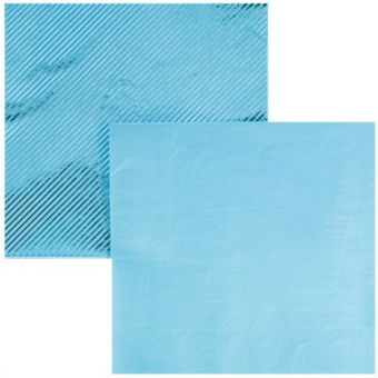 Праздничные бумажные салфетки "Голубая. Тиснение фольгой" 1502-4883