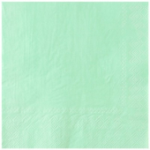 Праздничные бумажные салфетки "Без рисунка. Пастель мятная" 1502-4917