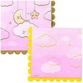 Праздничные бумажные салфетки "Детские Грёзы. Розовый." 1502-5094