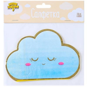 Праздничные бумажные фигурные салфетки "Детские Грёзы. Облако голубое" 1502-5095