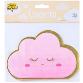 Праздничные бумажные фигурные салфетки "Детские Грёзы. Облако розовое" 1502-5096