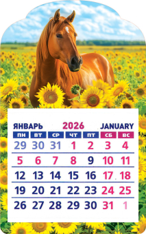 Календарь на магните 2026 "Символ года. Летний день" КМВ-26-010 (в упаковке)