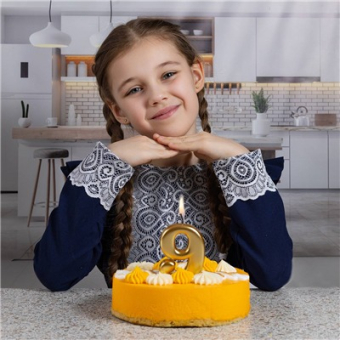Свеча-цифра 9 "Золотая" 1502-2842 Свеча-цифра 9 "Золотая" 1502-2842