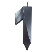 Свеча -цифра "1" Грань черный жемчуг 1502-6576