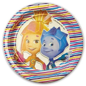 Одноразовые тарелки для праздника "Фиксики" 1502-1305
