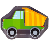 Тарелки бумажные фигурные "Самосвал" 25см 1502-4672