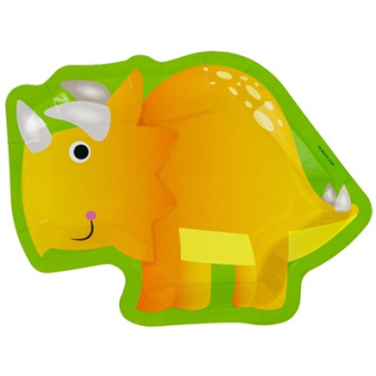 Тарелки бумажные фигурные "Динозаврики" 25см 1502-5618