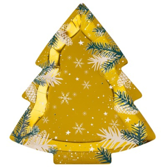 Тарелки бумажные фигурные "Динозаврики" 27см 1502-5904