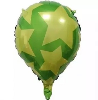 Фольгированный шар "Капля. Звёзды на зелёном" 1202-3118
