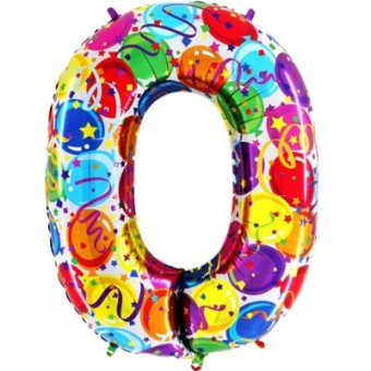 Фольгированный цифра "0" Шары 1207-2088