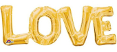 Шар фольгированный "LOVE золото" 1207-2746