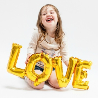 Шар фольгированный "LOVE золото" 1207-2746