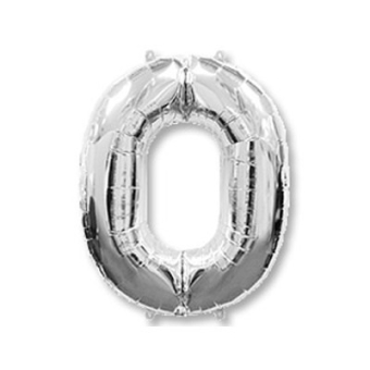 Фольгированный цифра "0" Silver 1207-3062