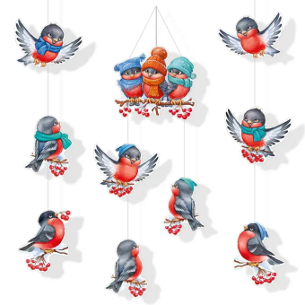 Гирлянда на ленте "Радостные снегири" 3.0001184 Гирлянда на ленте "Радостные снегири" 3.0001184