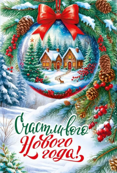 Открытка "Счастливого Нового Года" 7.0000875