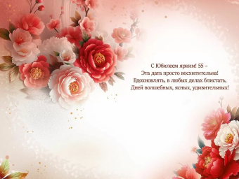 Открытка "С Юбилеем! 55 лет" 3.0001092