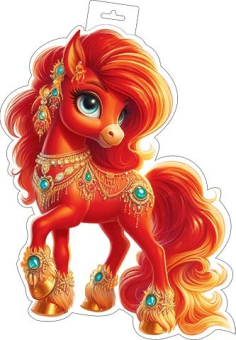 Вырубной плакат с символом года "Лошадь" 0-35-5053