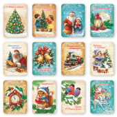 Набор виниловых магнитов "С новым годом! Счастья!" МВМ-071