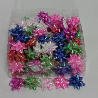 Подарочный бант-звезда в ассортименте "MEDIUM №2 перламутр" арт.53504