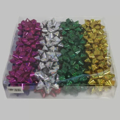 Подарочный бант-звезда в ассортименте "JUMBO №4 Голография" арт.53509