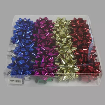 Подарочный бант-звезда в ассортименте "JUMBO №4 Металл" арт.53503