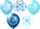 Новогодние воздушные шары "Снежинки" Ч48646