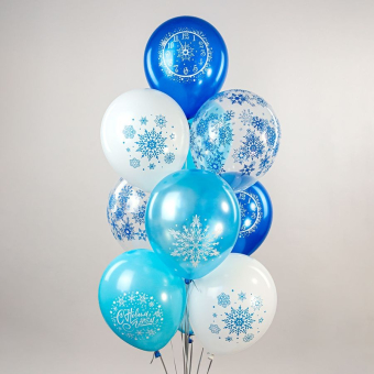 Новогодние воздушные шары "Снежинки" Ч48646 Новогодние воздушные шары "Снежинки" Ч48646