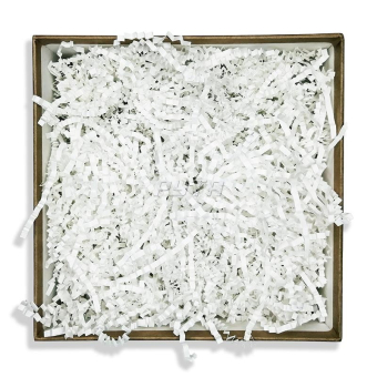 Белый наполнитель для упаковки подарков (стружка из бумаги) "Волна" БН111