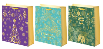 Набор подарочных пакетов к Новому Году "Ассорти. Матовый микс" Ч55002