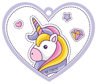 Открытка-сердечко "Единорог" М-13510