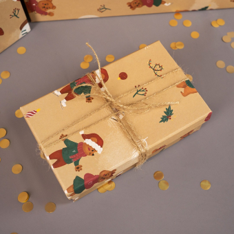 Упаковочная бумага в рулоне "Новогодние мишки" 2050726/1